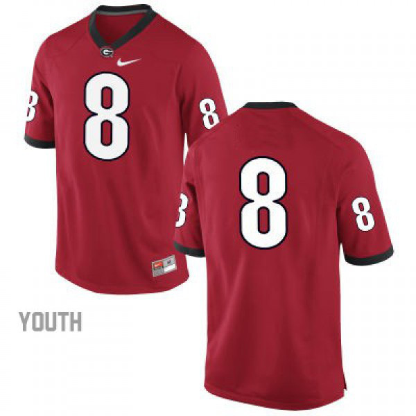 Youth Georgia Bulldogs Youth #8 (No Name) College Jersey - Red